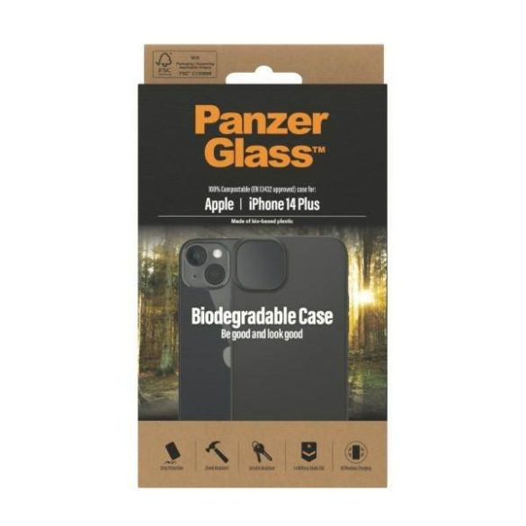 PanzerGlass Biológiailag lebomló tok iPhone 14 Plus / 15 Plus 6,7" fekete