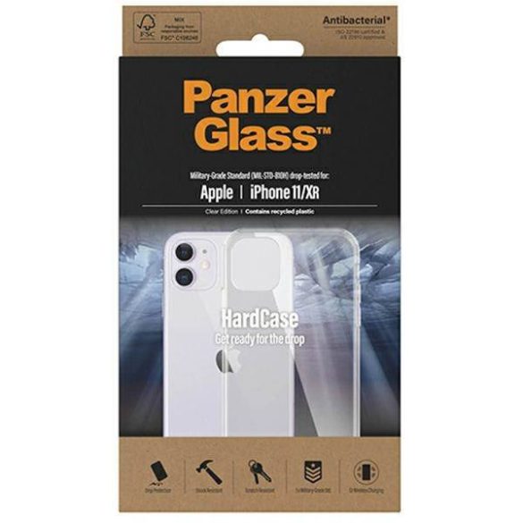 PanzerGlass ClearCase iPhone 11/Xr antibakteriális ütésálló átlátszó tok