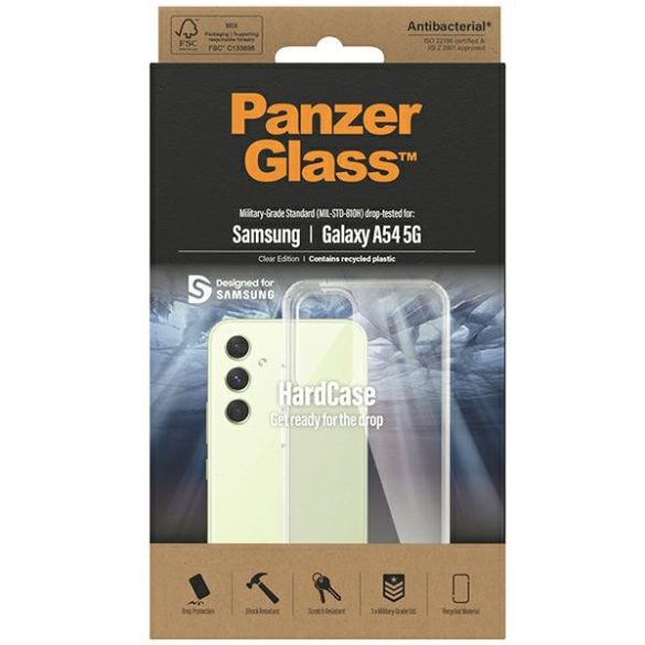 PanzerGlass HardCase Samsung A54 5G A546 Antibakteriális katonai minőségű átlátszó 0445 tok