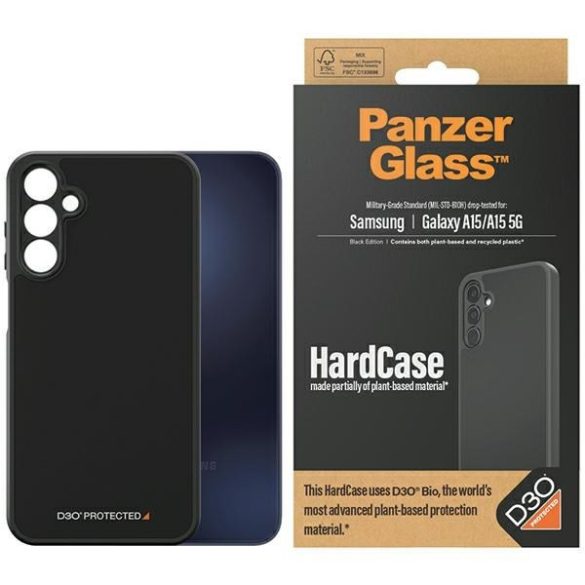 PanzerGlass keménytok Samsung A15 / A15 5G D3O ütésálló fekete 0467