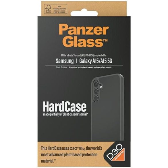 PanzerGlass keménytok Samsung A15 / A15 5G D3O ütésálló fekete 0467