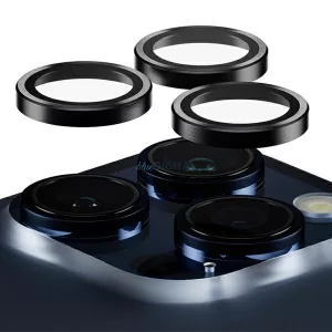 PanzerGlass Hoops kamera iPhone 15 Pro 6,1" / 15 Pro Max 6,7" fekete 1139 kameraobjektív-védőgyűrűk
