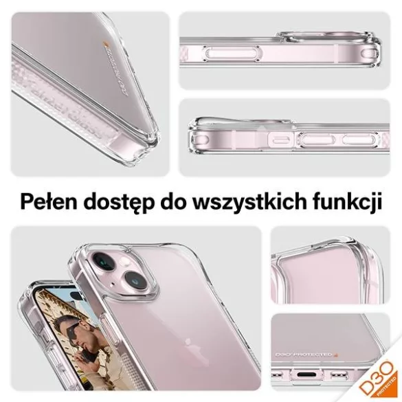 PanzerGlass HardCase tok iPhone 15 - átlátszó