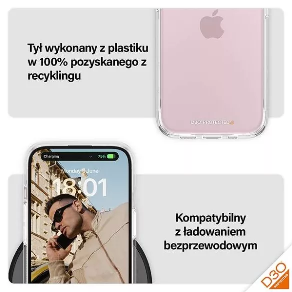 PanzerGlass HardCase tok iPhone 15 - átlátszó