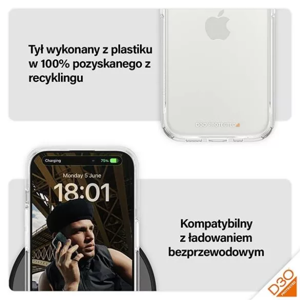 PanzerGlass HardCase tok iPhone 15 Pro - átlátszó