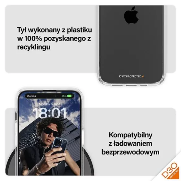 PanzerGlass HardCase tok iPhone 15 Pro Max - átlátszó