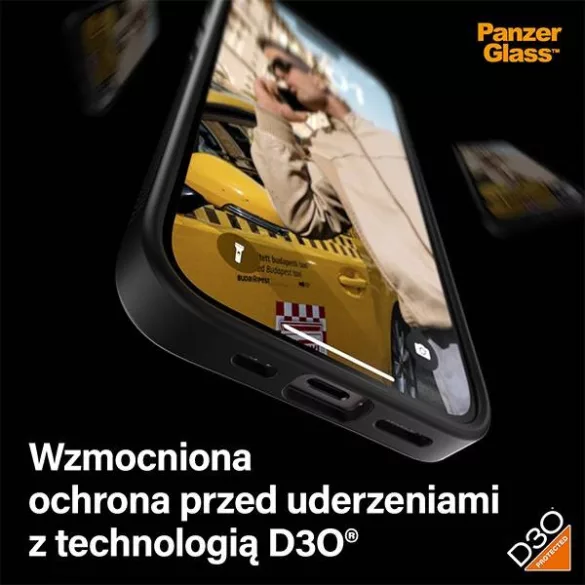 PanzerGlass ClearCase tok iPhone 15 - fekete