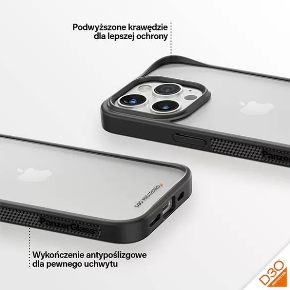 PanzerGlass ClearCase tok iPhone 15 Pro - fekete