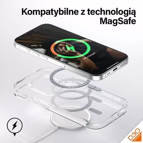 PanzerGlass HardCase MagSafe-kompatibilis tok iPhone 15 Pro - átlátszó