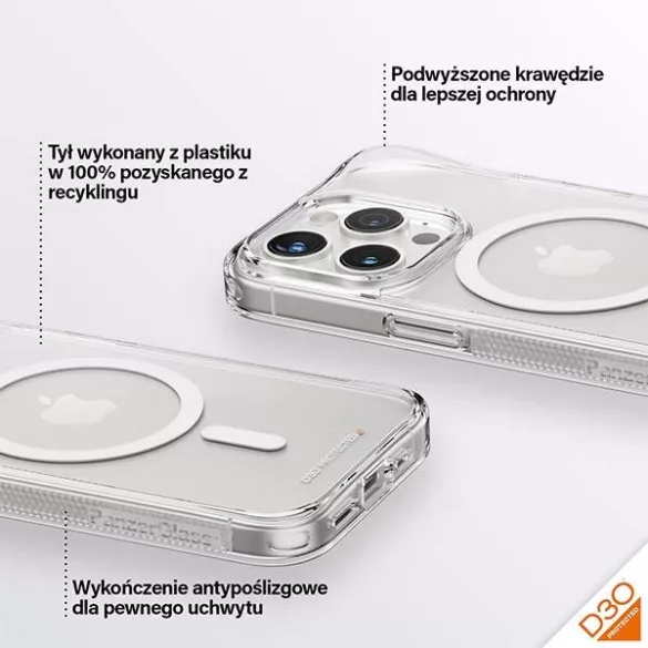 PanzerGlass HardCase MagSafe-kompatibilis tok iPhone 15 Pro - átlátszó