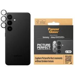   PanzerGlass Picture Perfect kamera lencse védő üvegfólia fekete szegéllyel Samsung Galaxy S24 / S23 / S23 Plus
