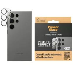  PanzerGlass Picture Perfect kamera lencse védő üvegfólia fekete szegéllyel Samsung Galaxy S24 Ultra
