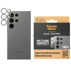   PanzerGlass Picture Perfect kamera lencse védő üvegfólia fekete szegéllyel Samsung Galaxy S24 Ultra