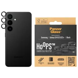   PanzerGlass Hoops Camera kamera lencse védő üvegfólia fekete szegéllyel Samsung Galaxy S24 / S23 / S23 Plus