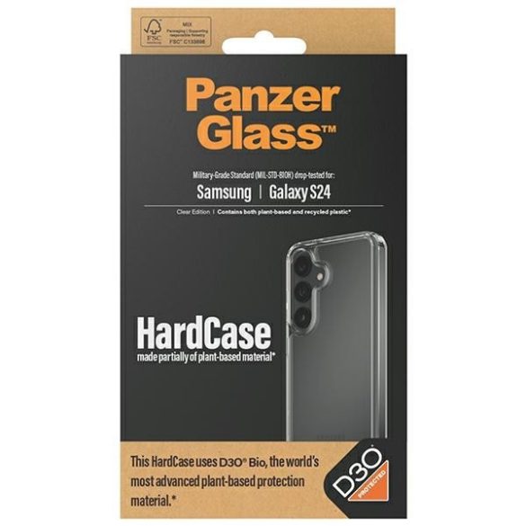 PanzerGlass 3xMilitary Grade keménytok Samsung Galaxy S24 - átlátszó