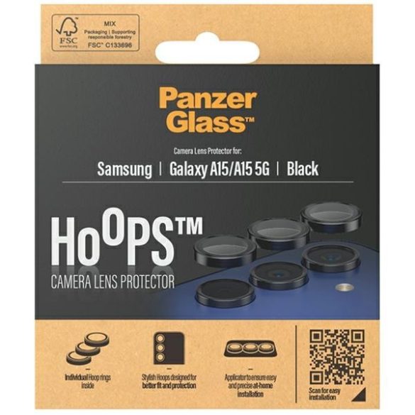 PanzerGlass Hoops Camera Samsung A15 / A15 5G fekete 1224 kamera lencsevédő fólia