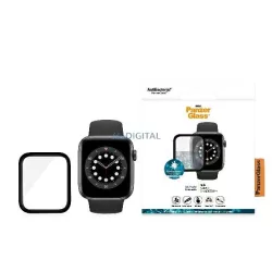   PanzerGlass lekerekített Apple Watch 4/5/6/SE 44mm antibakteriális fekete képernyővédő fólia