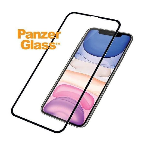 PanzerGlass E2E Super+ iPhone XR/11 tokbarát fekete kijelzővédő fólia