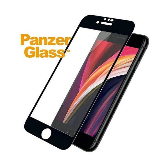 PanzerGlass E2E Super+ iPhone 6/6s/7/8 /SE 2020 / SE 2022 tokbarát fekete kijelzővédő fólia