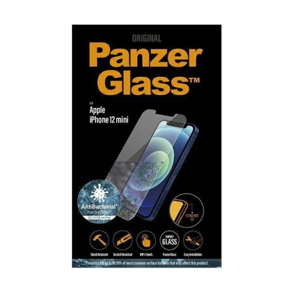 PanzerGlass Standard Super+ iPhone 12 Mini antibakteriális kijelzővédő fólia