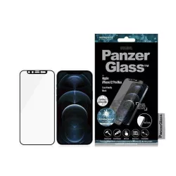   PanzerGlass E2E Microfracture iPhone 12 Pro Max 6,7" CamSlider Swarovsky tokbarát antibakteriális fekete képernyővédő fólia