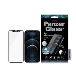   PanzerGlass E2E Microfracture iPhone 12 Pro Max 6,7" CamSlider Swarovsky tokbarát antibakteriális fekete képernyővédő fólia