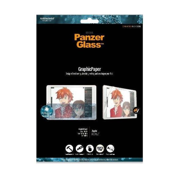 PanzerGlass GraphicPaper iPad 10.2" Anti Glare tokbarát antibakteriális képernyővédő fólia