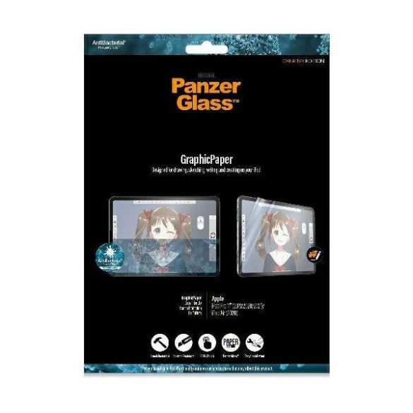 PanzerGlass GraphicPaper iPad Pro 11" (18/20/21)/Air(20) Anti Glare tokbarát antibakteriális kijelzővédő fólia