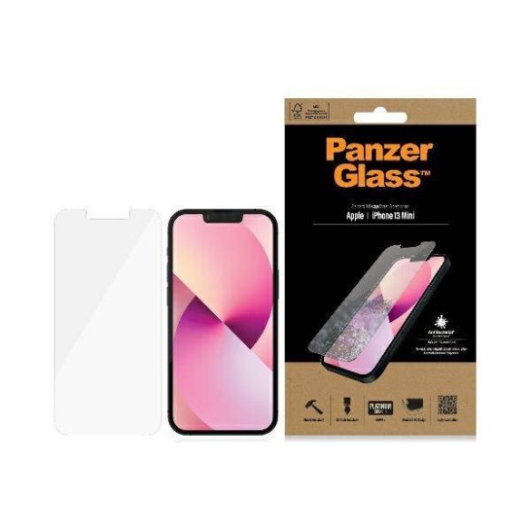 PanzerGlass Standard Super+ iPhone 13 Mini 5,4" antibakteriális képernyővédő fólia