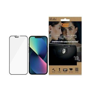 PanzerGlass E2E Microfracture iPhone 13 /13 Pro 6,1" CamSlider Swarovsky tokbarát antibakteriális fekete képernyővédő fólia