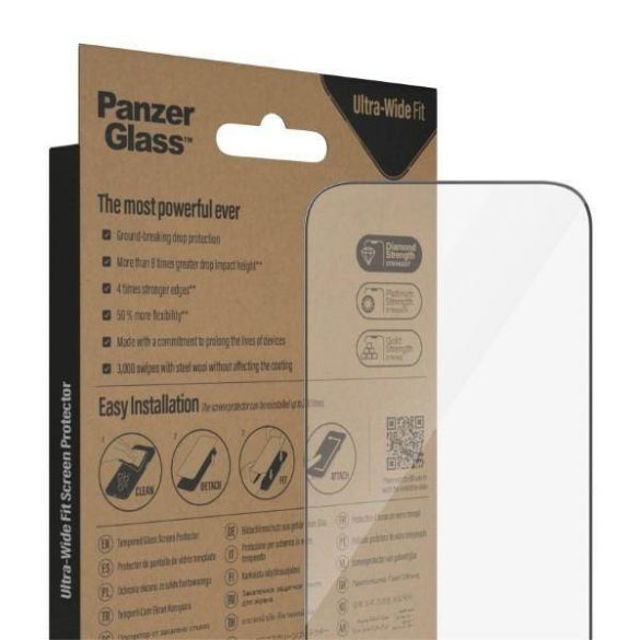 PanzerGlass Ultra-Wide Fit iPhone 14 Pro 6,1" antibakteriális képernyővédő fólia