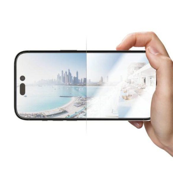 PanzerGlass Ultra-Wide Fit iPhone 14 Pro 6,1" Antireflexiós antibakteriális Easy Aligner képernyővédő fólia