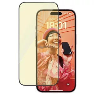 PanzerGlass Ultra-Wide Fit iPhone 156,1" 2 az 1-ben képernyővédő, tükröződésgátló + kékfény-szűrő, egyszerű beállító sablonnal együtt 2813