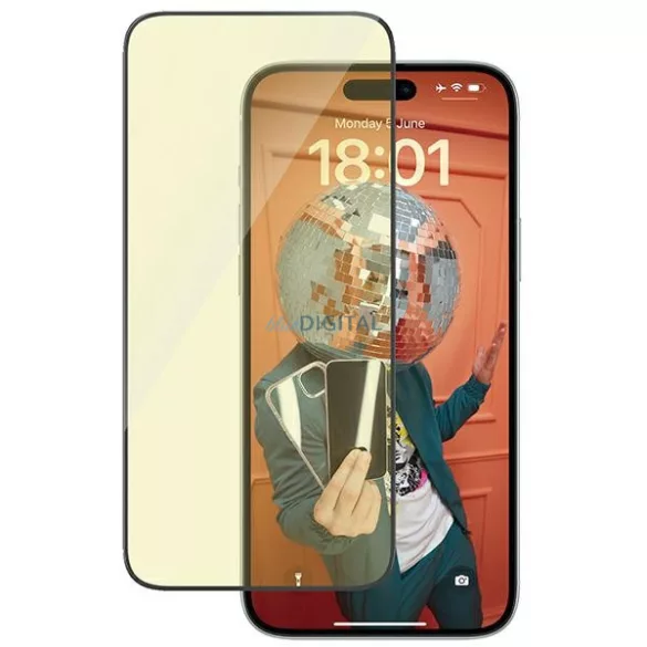 PanzerGlass Ultra-Wide Fit iPhone 15 Plus 6,7" 2 az 1-ben képernyővédő, tükröződésmentes + kékfény-szűrő, egyszerű beállító sablonnal együtt 2815