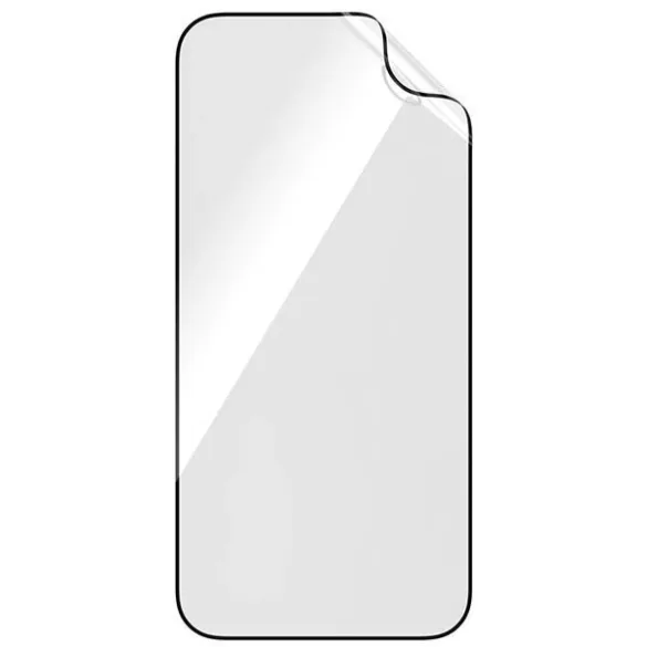 PanzerGlass Matrix D3O rPET hibrid üveg fekete szegéllyel felhelyezést segítő kerettel iPhone 15