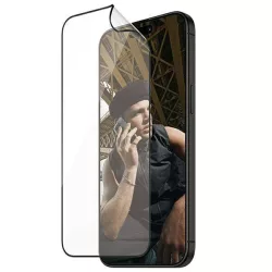  PanzerGlass Matrix D3O rPET hibrid üveg fekete szegéllyel felhelyezést segítő kerettel iPhone 15 Pro