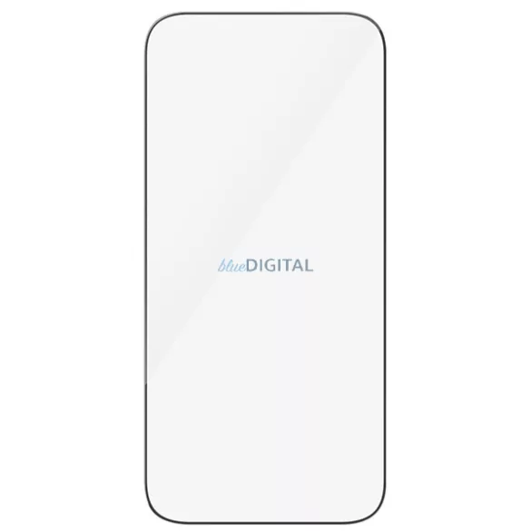 PanzerGlass Re:fresh Glass oleofób edzett üveg fekete szegéllyel felhelyezést segítő kerettel iPhone 15