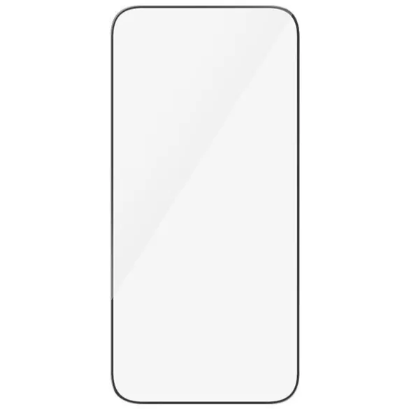 PanzerGlass Re:fresh Glass oleofób edzett üveg fekete szegéllyel felhelyezést segítő kerettel iPhone 15 Plus
