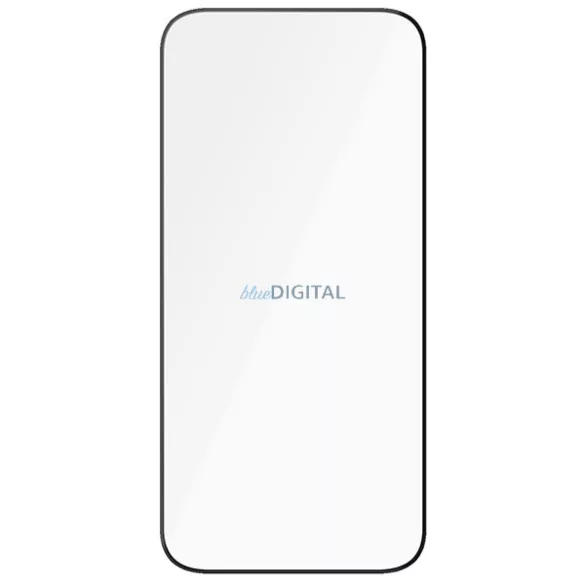 PanzerGlass Ceramic Protection kerámiaüveg fekete szegéllyel felhelyezést segítő kerettel iPhone 15 Pro