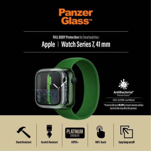PanzerGlass Full Body Apple Watch 7/8 41 mm-es átlátszó fólia