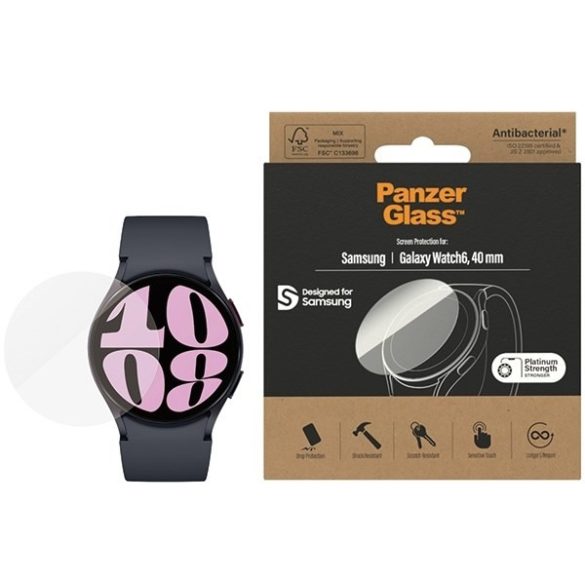 PanzerGlass Galaxy Watch6 40mm képernyővédelem Antibakteriális 3683 fólia