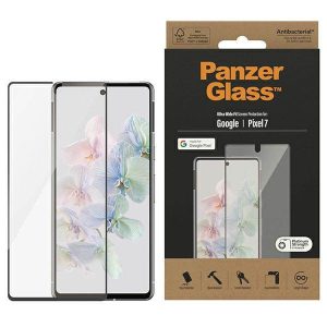 PanzerGlass Ultra-Wide Fit Pixel 7 antibakteriális fekete kijelzővédő fólia