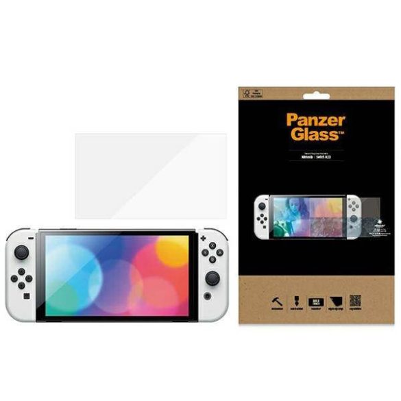 PanzerGlass Standard Nintendo Switch OLED antibakteriális képernyővédő fólia