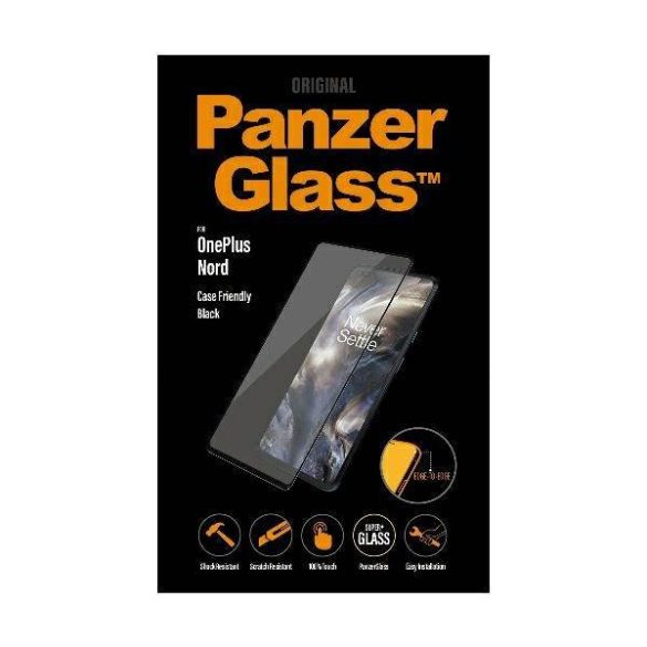 PanzerGlass E2E Super+ OnePlus Nord tokbarát fekete képernyővédő fólia
