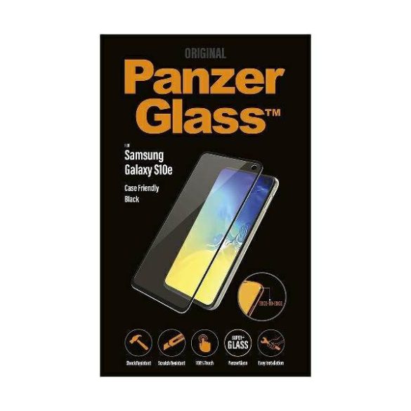 PanzerGlass E2E Super+ Samsung S10 e G970 tokbarát fekete kijelzővédő fólia