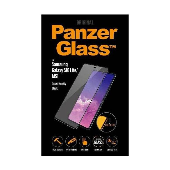 PanzerGlass E2E Super+ Samsung Galaxy S10 Lite CG770/M51 tokbarát fekete kijelzővédő fólia