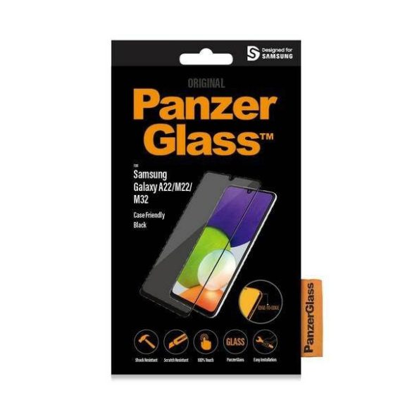 PanzerGlass E2E Regular Samsung Galaxy A22 4G A225 M22/M32 tokbarát fekete kijelzővédő fólia