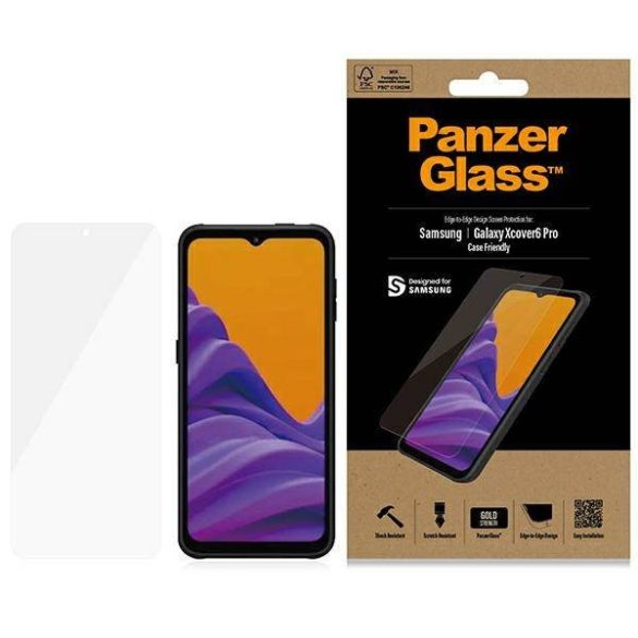 PanzerGlass E2E Samsung Galaxy Xcover6 Pro antibakteriális tokbarát képernyővédő fólia
