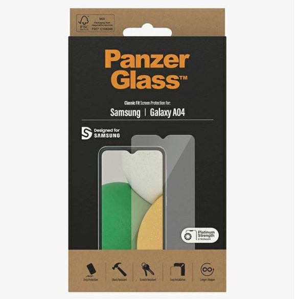 PanzerGlass Classic Fit Samsung Galaxy A04 A045 Screen Protection antibakteriális képernyővédő fólia