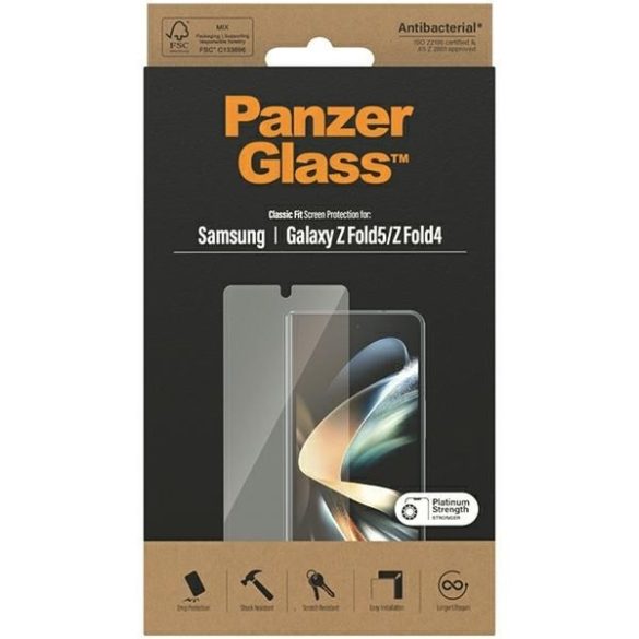 PanzerGlass Classic Fit Samsung Galaxy Z Fold5 F946 / Fold4 F936 képernyővédelem Antibakteriális 7314 fólia